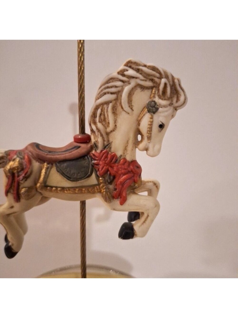 Carousel Horse House Of Lloyd 1990 Yule 5.5" Miniature Porcelain Christmas - Picture 4 of 8